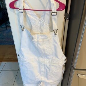 White Denim Overalls